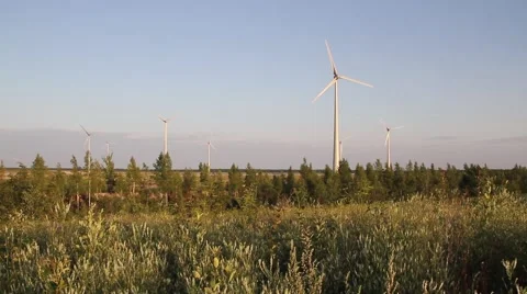 Wind Turbines Stock Footage 52793307