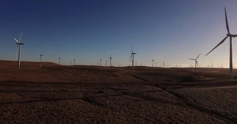 Wind Turbines Stock Footage 76392731