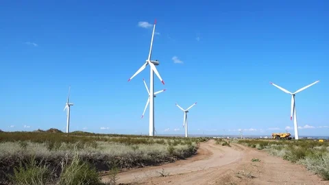 Wind Turbines Stock Footage 81178989