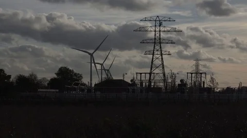 Wind Turbines Stock Footage 81964722