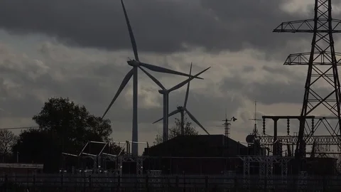 Wind Turbines Stock Footage 81964723