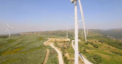 Wind Turbines Stock Footage 82707024