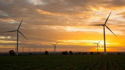 Wind turbines Stock Footage 103551752