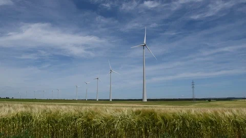 Wind turbines Stock Footage 111146832