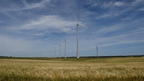 Wind turbines Stock Footage 111147226