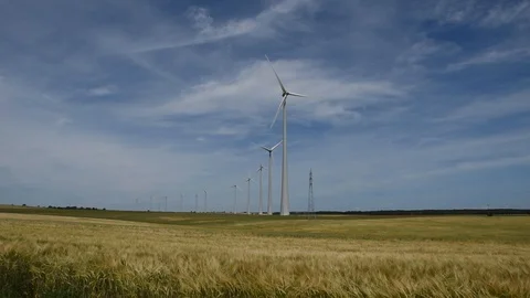 Wind turbines Stock Footage 111147605