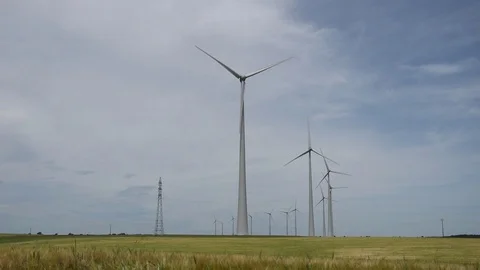 Wind turbines Stock Footage 111320640