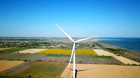Wind turbines  Stock Footage 111473552