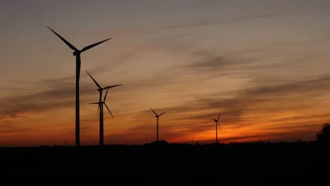 Wind turbines Stock Footage 118303258