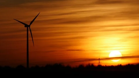 Wind turbines Stock Footage 118303662