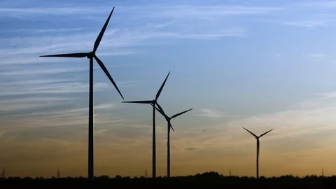 Wind turbines Stock Footage 118304039