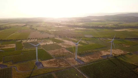 Wind Turbines Stock Footage 124619662