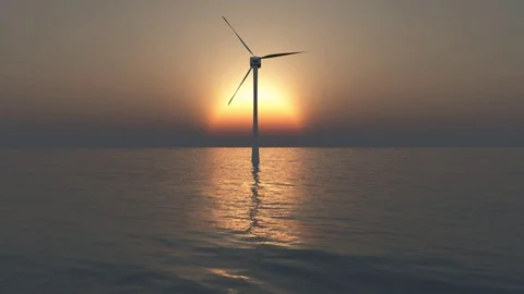 Wind turbines Stock Footage 124657726