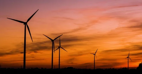 Wind turbines Video stock 125622466