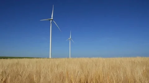 Wind turbines Stock Footage 132426176