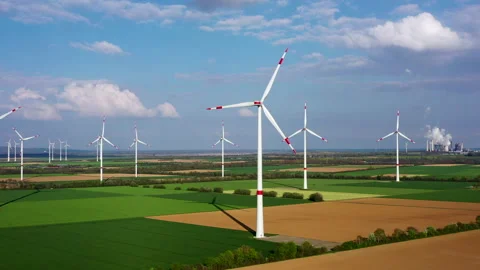 Wind turbines Stock Footage 135543960