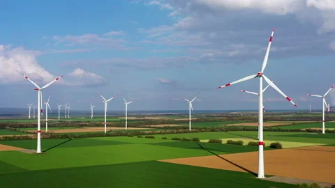Wind turbines Stock Footage 135543975