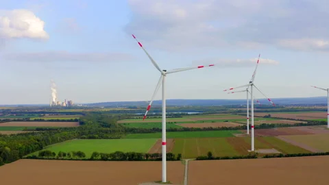Wind turbines Stock Footage 135545375