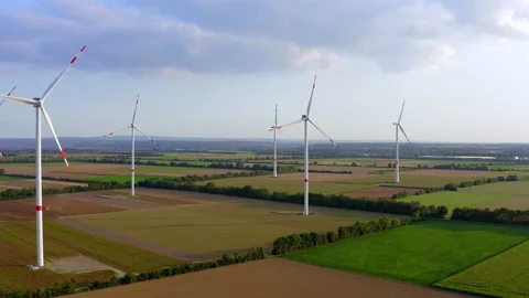 Wind turbines Stock Footage 135545815