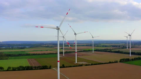 Wind turbines Stock Footage 135545829