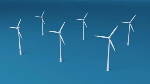 Wind turbines Stock Footage 136333201