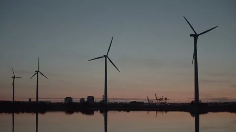 Wind turbines Stock Footage 138263851