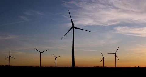 Wind turbines Stock Footage 163536301