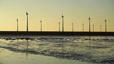 Wind turbines Stock Footage 164521611