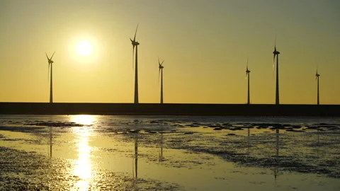 Wind turbines Stock Footage 164538837