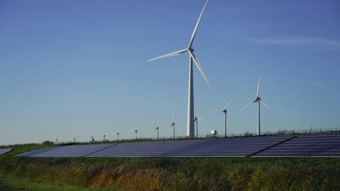 Wind turbines Stock Footage 164544707