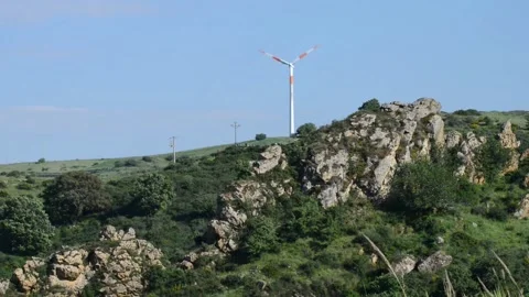 Wind turbines Stock Footage 196171377