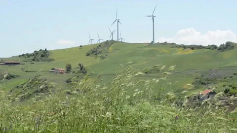 Wind turbines Stock Footage 196171519