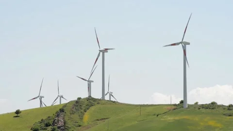 Wind turbines Stock Footage 196171790