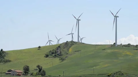 Wind turbines Stock Footage 196171887