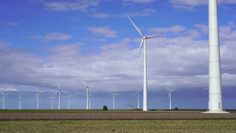 Wind turbines Stock Footage 217689607