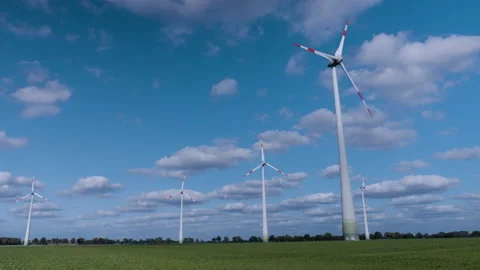 Wind turbines Stock Footage 219032492