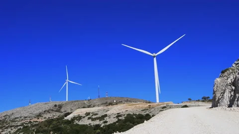Wind turbines. Stock Footage 220064311