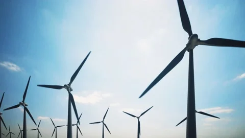 Wind Turbines Video stock 229467955