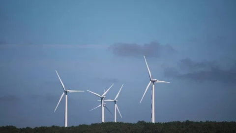 Wind turbines Stock Footage 250981209