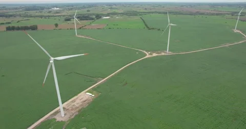 Wind turbines generating clean renewable energy for sustainable development. 動画素材 261198131
