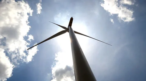 Wind turbines generating electricity Stock Footage 24962342
