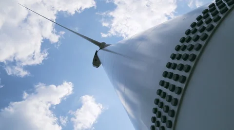 Wind turbines generating electricity,sky sun and clouds background. Stock-Footage 67379900