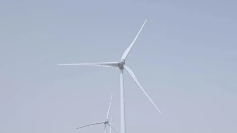 Wind Turbines Generating Energy on the coast of Tenerife, Canary Islands Stock Footage 340765974