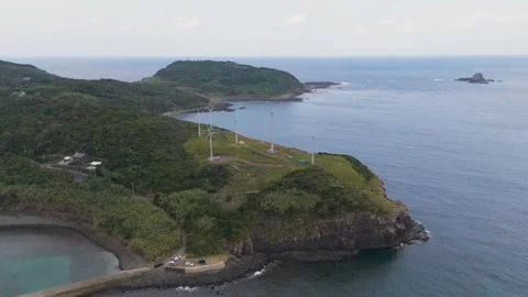 Wind Turbines Generating Renewable Energy – Aerial Drone Footage Stock Footage 336965899