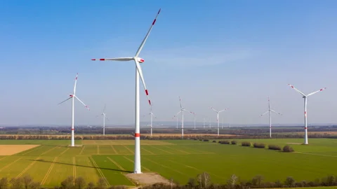 Wind turbines in Germany Stock Footage 149787069