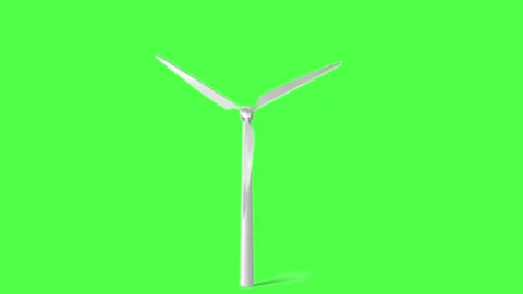 Wind turbines with the green screen background, green screen energy windmill  Video stock 148352746