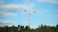 Wind turbines on hill - renewable energy source HD Footage