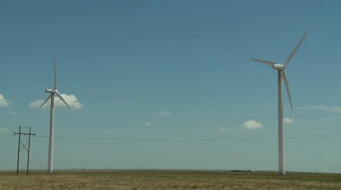 Wind turbines on the horizon 4 Video stock 40449177