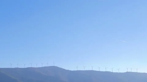 Wind Turbines on the horizon Video stock 49670022