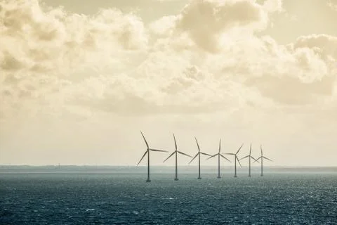 Wind turbines Stock Illustration